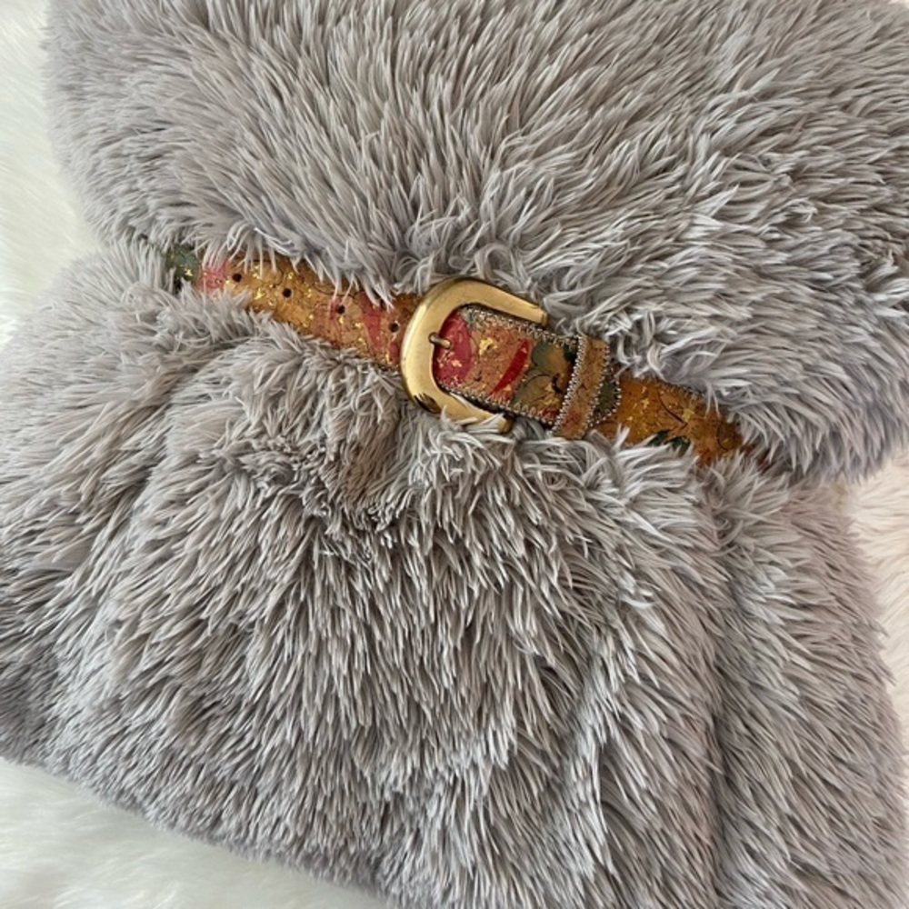 Absolutely Fresh multi colored leather belt, Sz. M